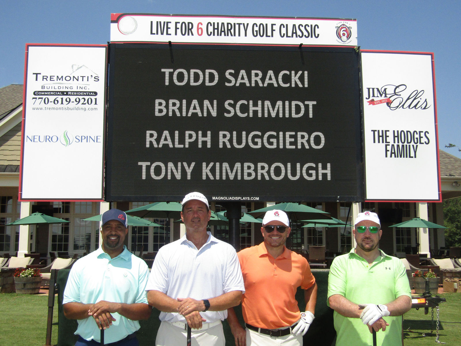 A Live for 6 foursome ready to play for a greater purpose