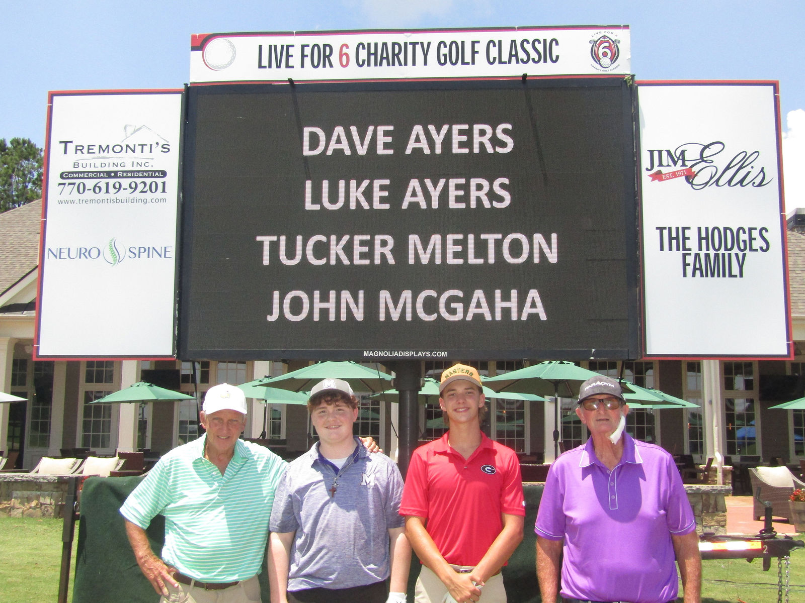 A Live for 6 foursome at the charity golf classic