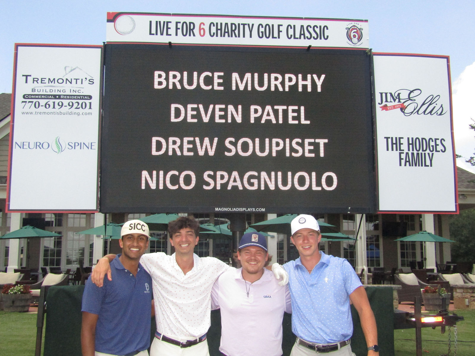 A Live for 6 foursome gathered at the inaugural Charity Golf Classic